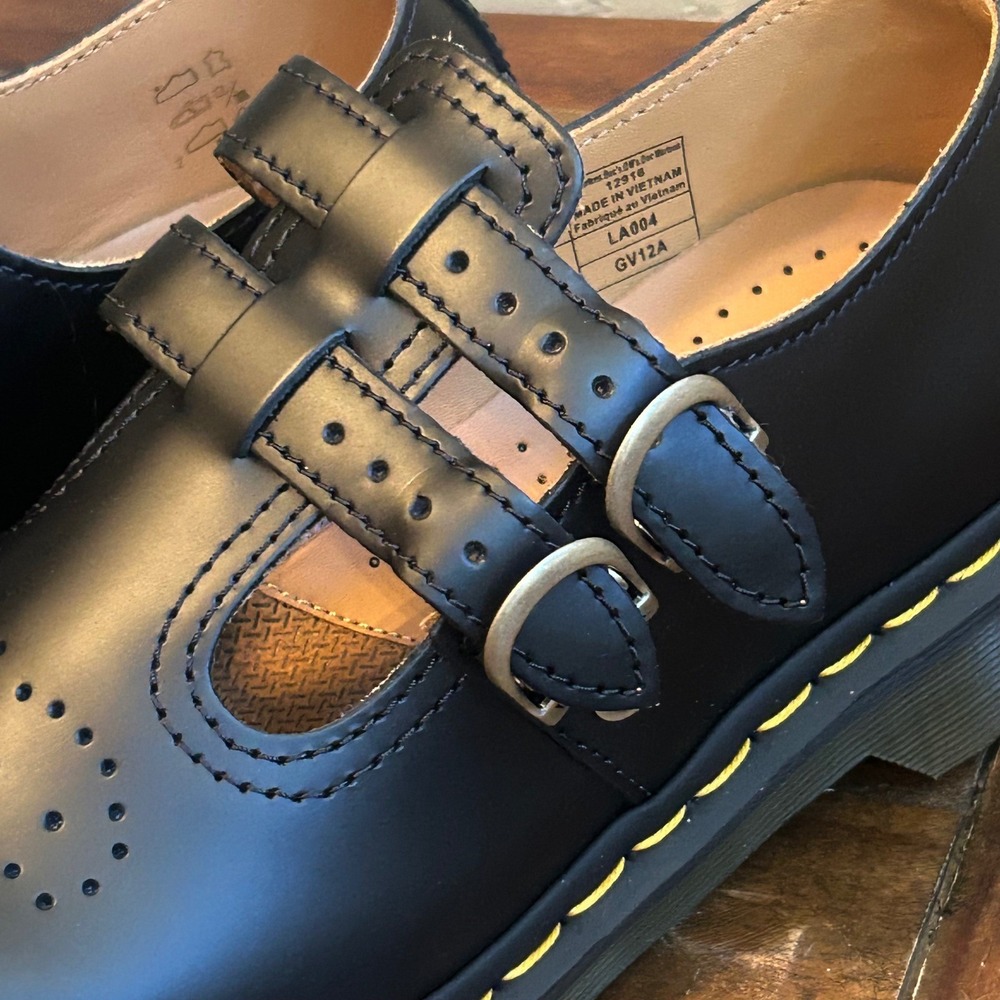 Dr. Martens 8065 Mary Jane Shoes Womens US 8 Black Smooth Leather NWT - Picture 10 of 14
